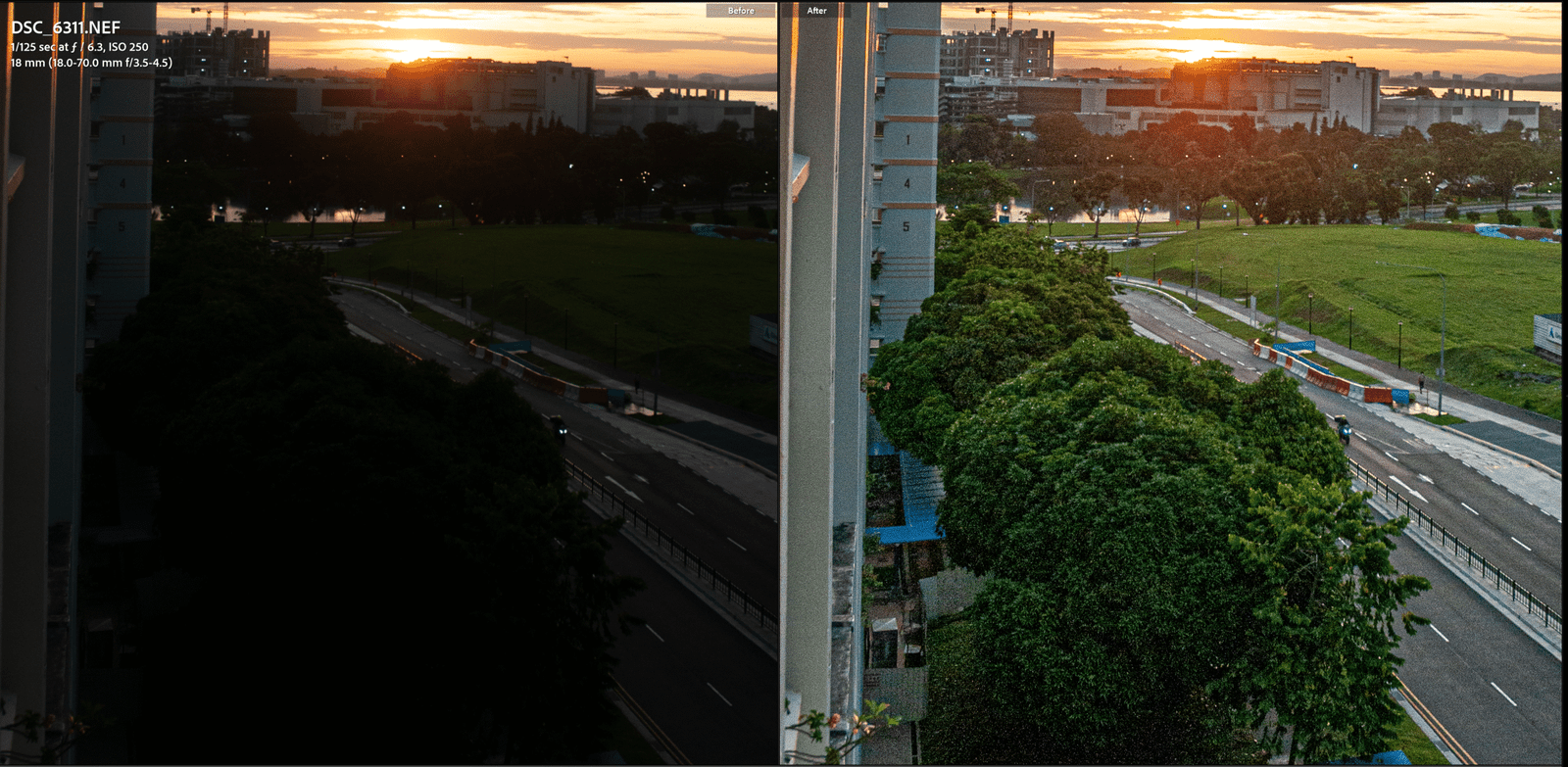 comparing d300s shadows pushed, a lot of noise in the shadows