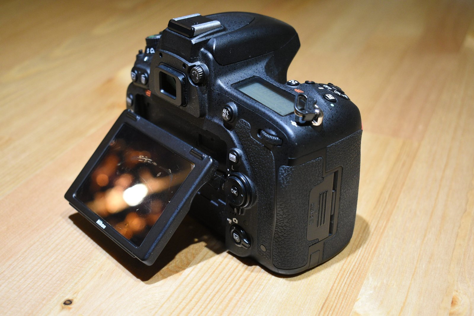 nikon d750 showing back LCD