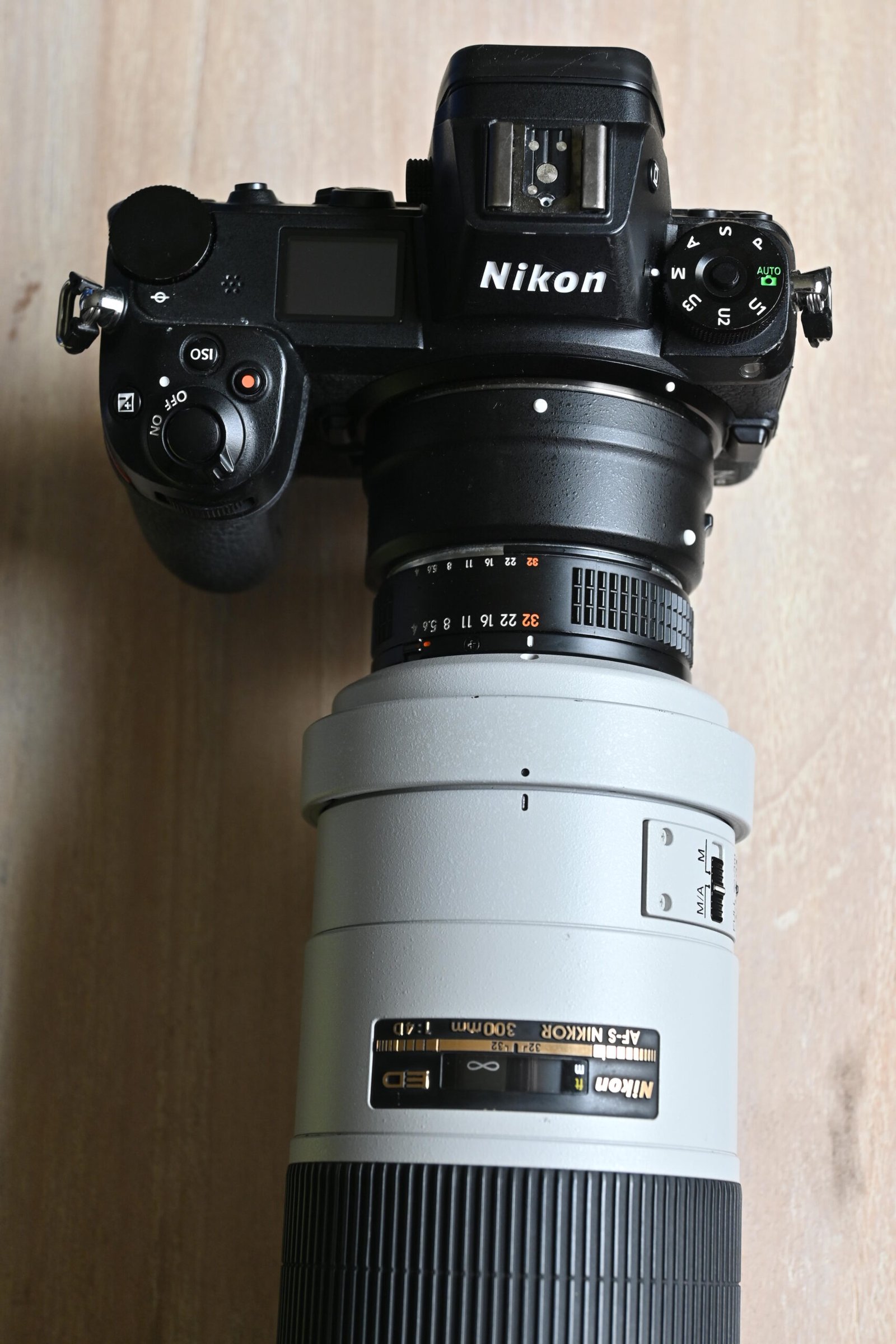 nikon af-d 300mm f4 adapted for Nikon Z Mount