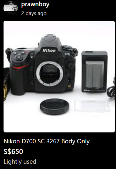 used nikon d700 DSLR