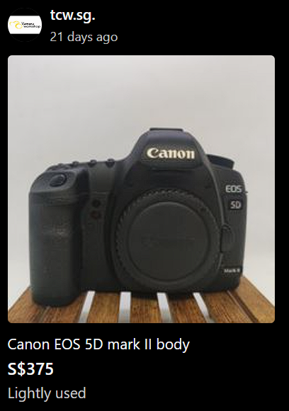 used Canon 5D Mark II DSLR